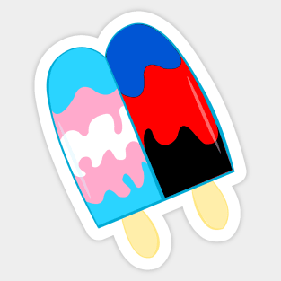 Paired Popsicle Pride Sticker